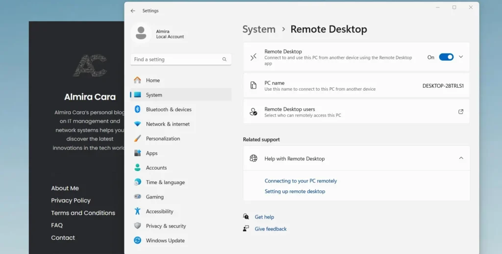 Windows 11 Remote Access Detailed Guide